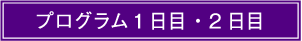 プログラム1日目・2日目